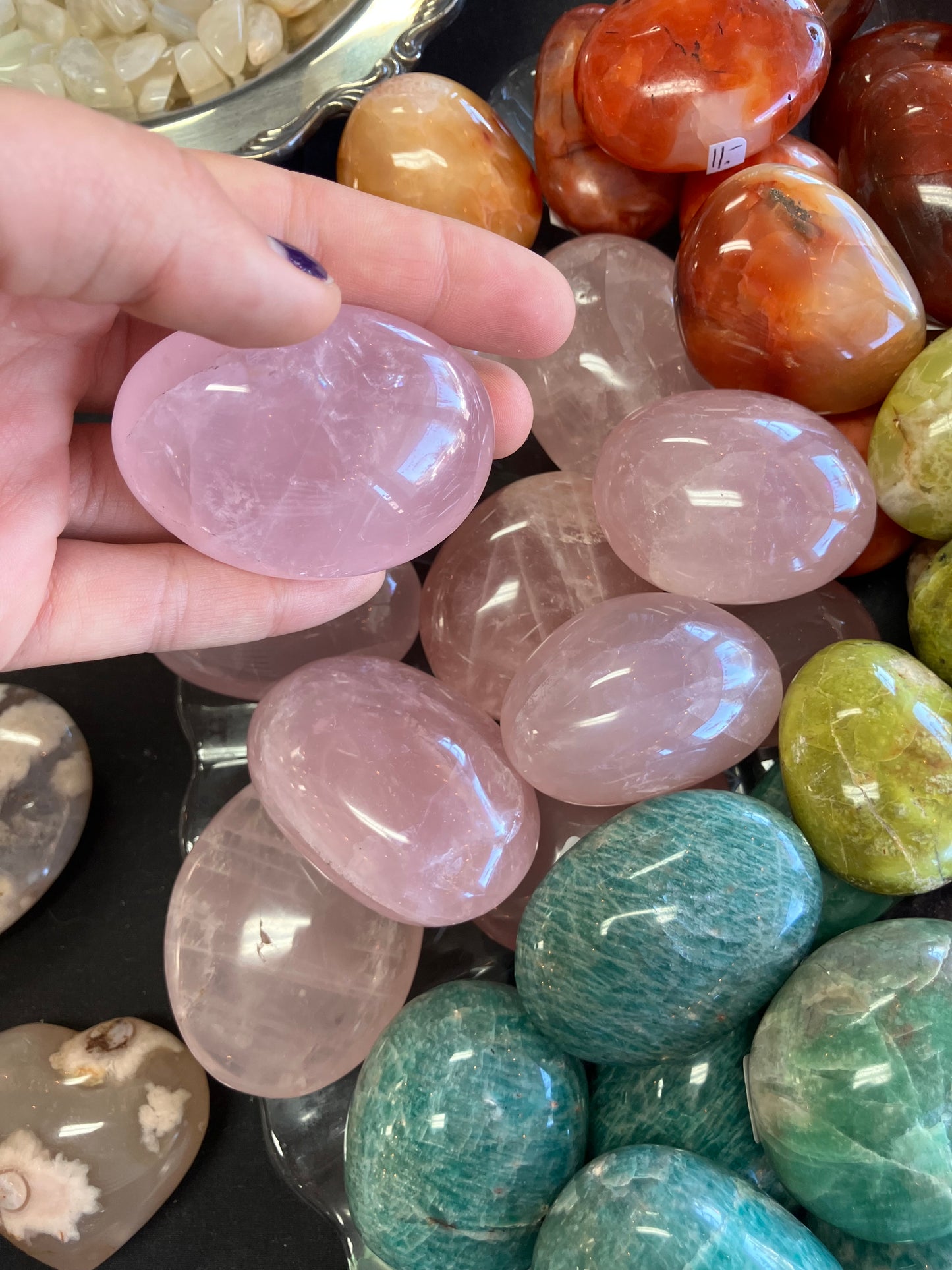 Rose Quartz Palm Stones