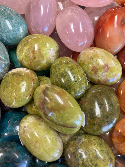 Green Opal Palm Stones