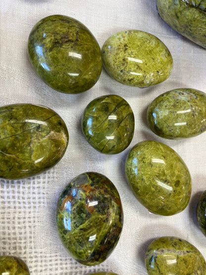 Green Opal Palm Stones