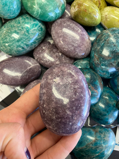 Lepidolite Palm Stone