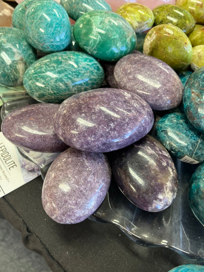 Lepidolite Palm Stone