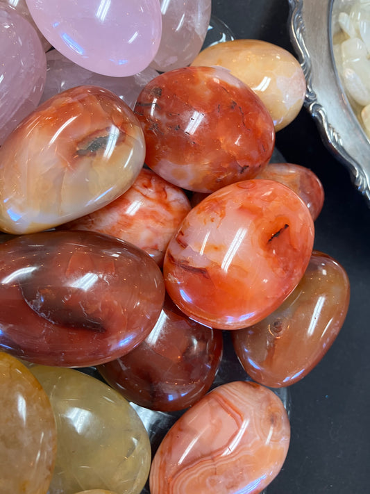 Carnelian Palm Stones